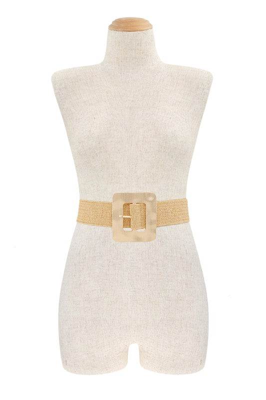 Metal Square Straw Elastic Belt - Shop Style & More | Fresh Looks, Everyday Deals & Free Shipping