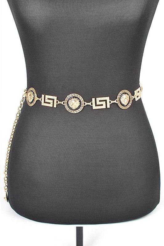 Plus Size Lion Emblem Iconic Chain Belt - Shop Style & More | Fresh Looks, Everyday Deals & Free Shipping
