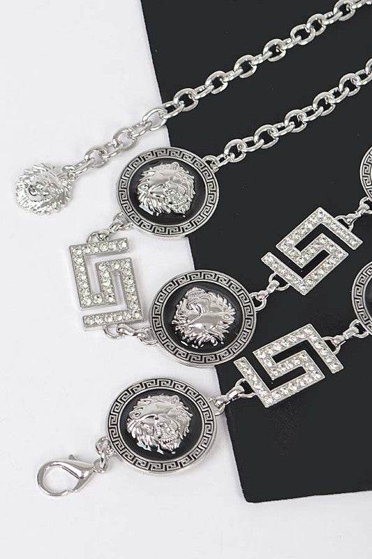 Plus Size Lion Emblem Iconic Chain Belt - Shop Style & More | Fresh Looks, Everyday Deals & Free Shipping