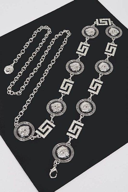 Plus Size Lion Emblem Iconic Chain Belt - Shop Style & More | Fresh Looks, Everyday Deals & Free Shipping