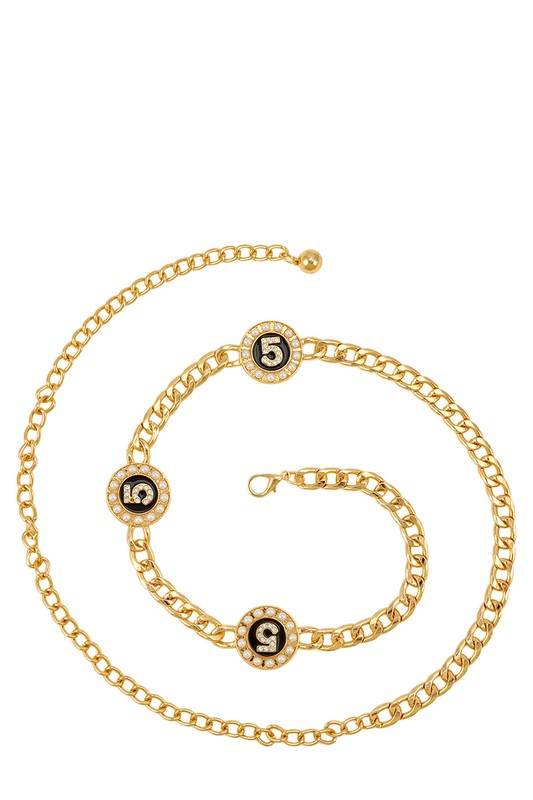 Metal Circle Five Pearl Charm Chain Belt - Shop Style & More | Fresh Looks, Everyday Deals & Free Shipping
