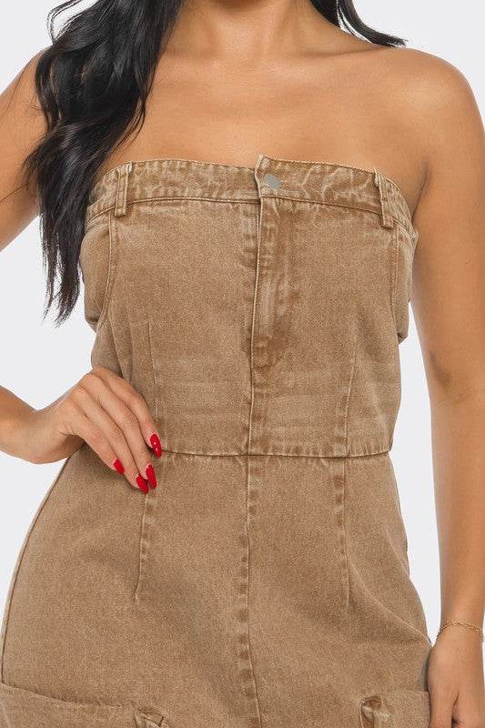 Vintage Washed Distressed Cargo Maxi Dress - Shop Style & More | Fresh Looks, Everyday Deals & Free Shipping