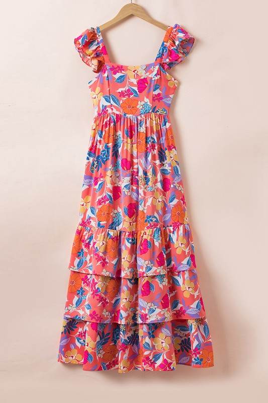 Women Print Sleeveless Ruffle Tiered Maxi Dress - Shop Style & More | Fresh Looks, Everyday Deals & Free Shipping
