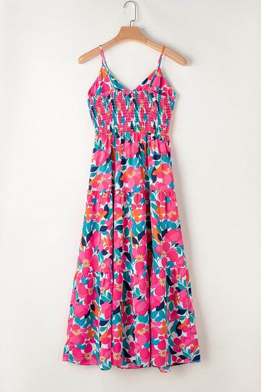 Women Twisted Smocked Back Tiered Maxi Dress - Shop Style & More | Fresh Looks, Everyday Deals & Free Shipping