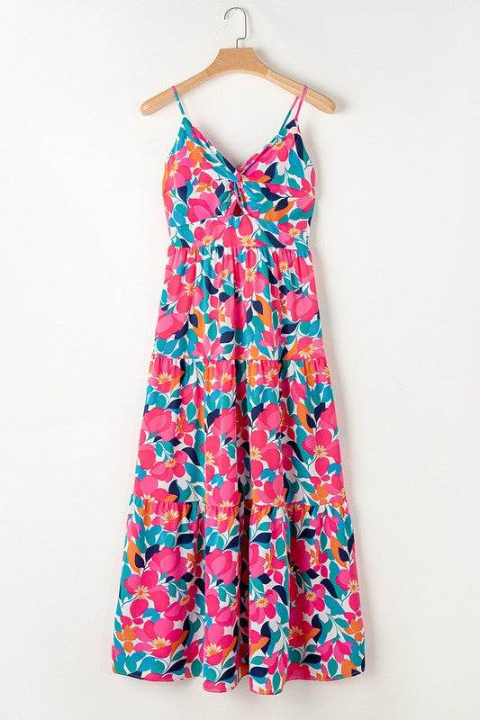 Women Twisted Smocked Back Tiered Maxi Dress - Shop Style & More | Fresh Looks, Everyday Deals & Free Shipping