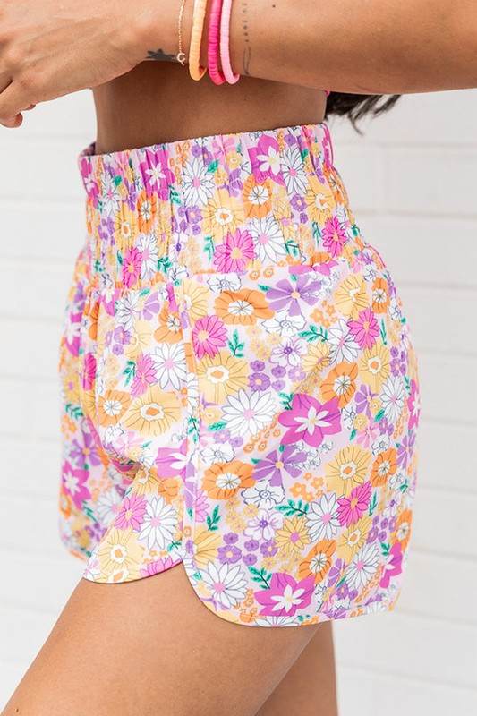 Women Boho Floral Shirred High Waist Casual Shorts - Shop Style & More | Fresh Looks, Everyday Deals & Free Shipping