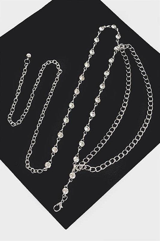 Rhinestone Station Mix Layer Chain Belt - Shop Style & More | Fresh Looks, Everyday Deals & Free Shipping