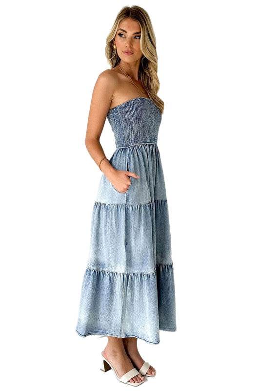 WOMEN DENIM FASHION DRESS - Shop Style & More | Fresh Looks, Everyday Deals & Free Shipping