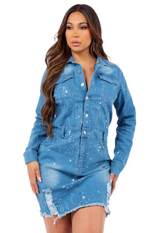 WOMEN FASHION DENIM DRESS - Shop Style & More | Fresh Looks, Everyday Deals & Free Shipping