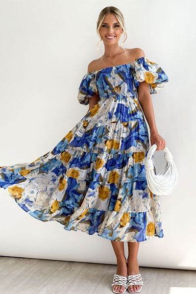 Women's Dress Off Shoulder High Waist Dress - Shop Style & More | Fresh Looks, Everyday Deals & Free Shipping