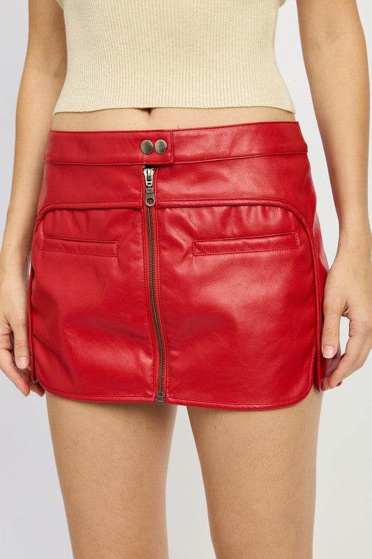 MOTO MINI SKIRT WITH ZIPPER - Shop Style & More | Fresh Looks, Everyday Deals & Free Shipping