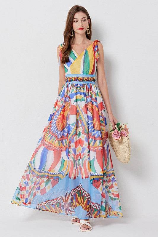 WOMEN FASHION CHIFFON MAXI DRESS - Shop Style & More | Fresh Looks, Everyday Deals & Free Shipping