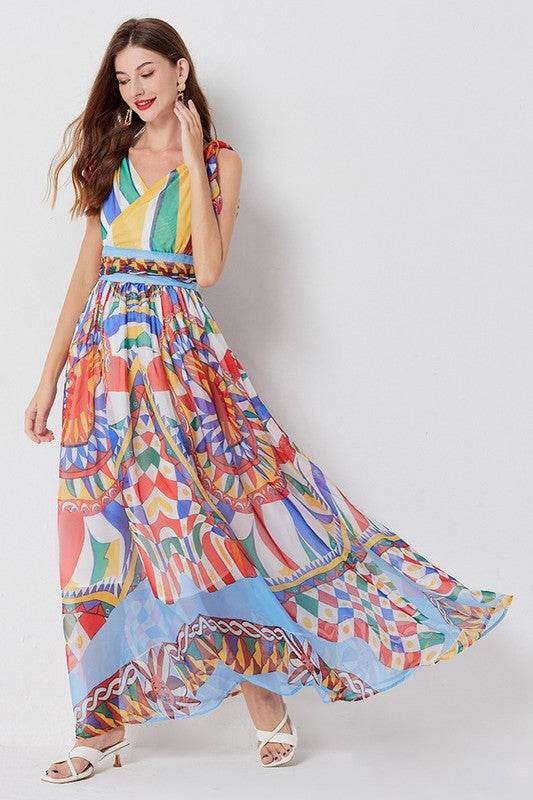 WOMEN FASHION CHIFFON MAXI DRESS - Shop Style & More | Fresh Looks, Everyday Deals & Free Shipping