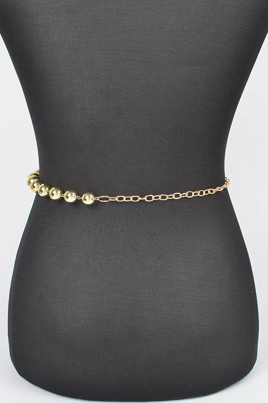 Metallic CCB Beads Fashion Chain Belt - Shop Style & More | Fresh Looks, Everyday Deals & Free Shipping