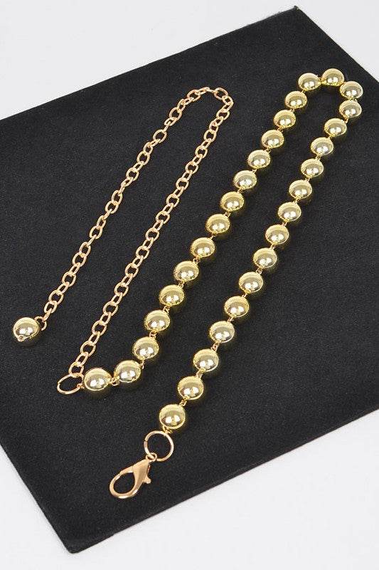 Metallic CCB Beads Fashion Chain Belt - Shop Style & More | Fresh Looks, Everyday Deals & Free Shipping