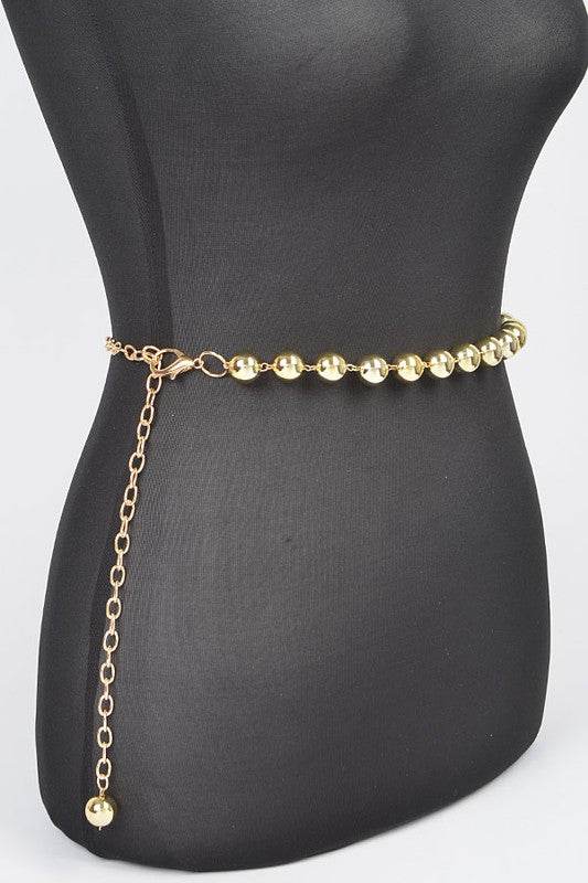 Metallic CCB Beads Fashion Chain Belt - Shop Style & More | Fresh Looks, Everyday Deals & Free Shipping