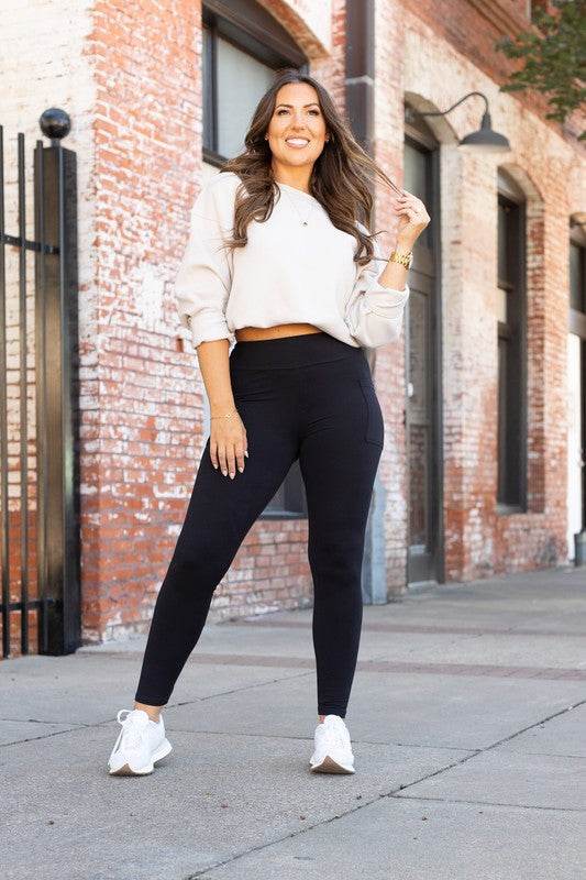 Black FULL LENGTH Leggings with POCKETS - Shop Style & More | Fresh Looks, Everyday Deals & Free Shipping