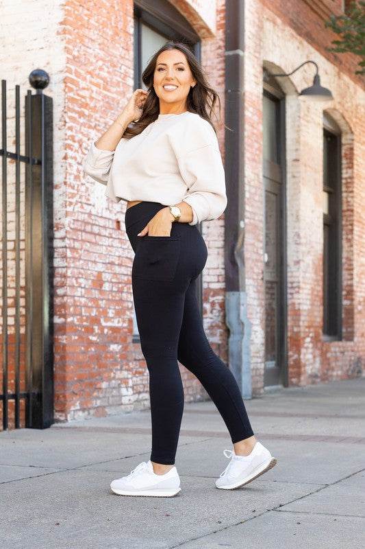 Black FULL LENGTH Leggings with POCKETS - Shop Style & More | Fresh Looks, Everyday Deals & Free Shipping
