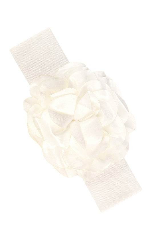 Chiffon Flower Charm Elastic Belt - Shop Style & More | Fresh Looks, Everyday Deals & Free Shipping