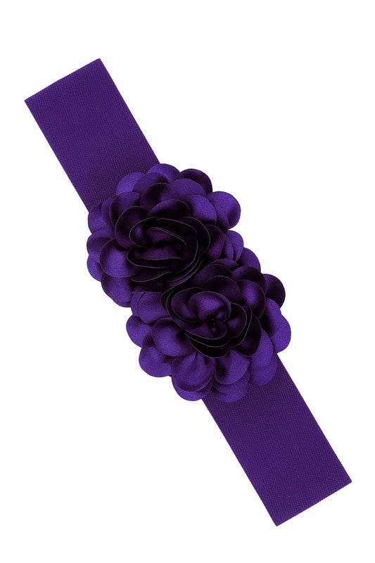 Chiffon Double Flower Charm Elastic Belt - Shop Style & More | Fresh Looks, Everyday Deals & Free Shipping