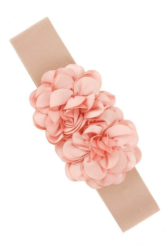 Chiffon Double Flower Charm Elastic Belt - Shop Style & More | Fresh Looks, Everyday Deals & Free Shipping
