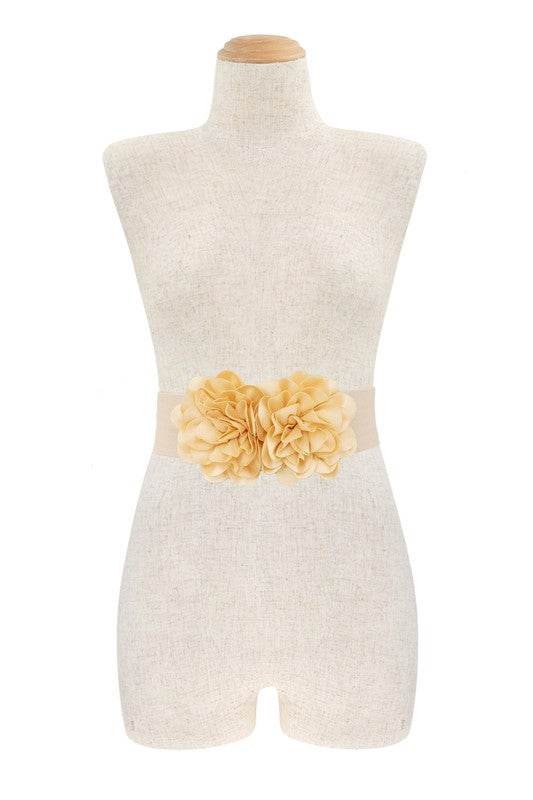 Chiffon Double Flower Charm Elastic Belt - Shop Style & More | Fresh Looks, Everyday Deals & Free Shipping