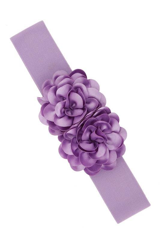 Chiffon Double Flower Charm Elastic Belt - Shop Style & More | Fresh Looks, Everyday Deals & Free Shipping