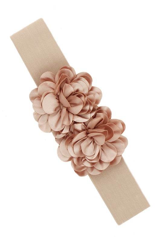 Chiffon Double Flower Charm Elastic Belt - Shop Style & More | Fresh Looks, Everyday Deals & Free Shipping