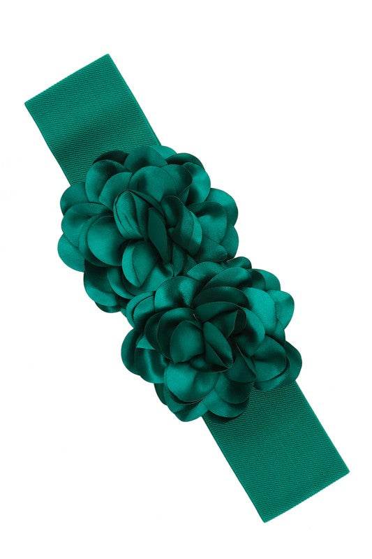Chiffon Double Flower Charm Elastic Belt - Shop Style & More | Fresh Looks, Everyday Deals & Free Shipping