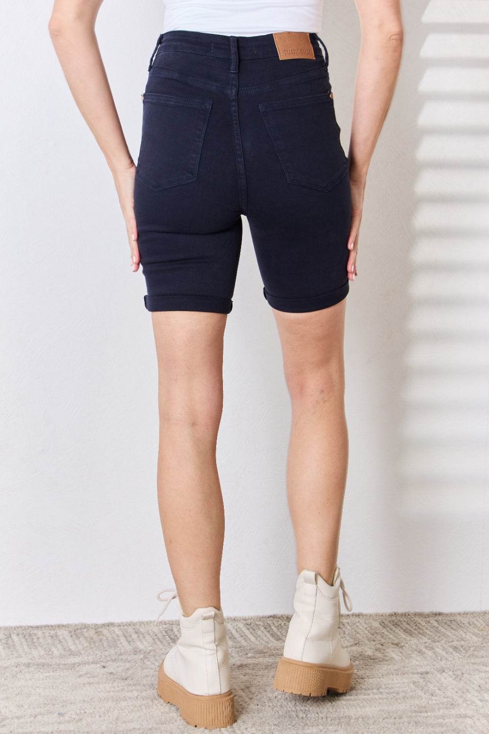 Judy Blue Full Size High Waist Tummy Control Bermuda Shorts - Shop Style & More | Fresh Looks, Everyday Deals & Free Shipping