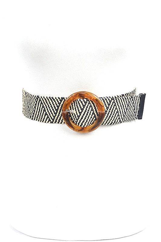 Resin Buckle Faux Straw Elastic Belt - Shop Style & More | Fresh Looks, Everyday Deals & Free Shipping