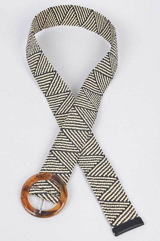 Resin Buckle Faux Straw Elastic Belt - Shop Style & More | Fresh Looks, Everyday Deals & Free Shipping