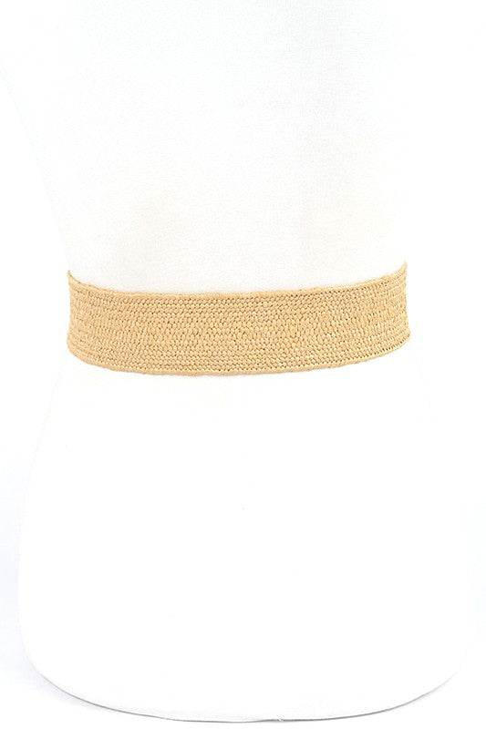 Wooden Buckle Elastic Faux Straw Fashion Belt - Shop Style & More | Fresh Looks, Everyday Deals & Free Shipping