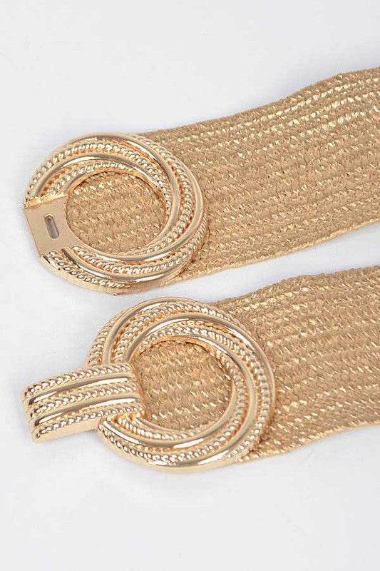 Metallic Faux Straw Elastic Belt - Shop Style & More | Fresh Looks, Everyday Deals & Free Shipping