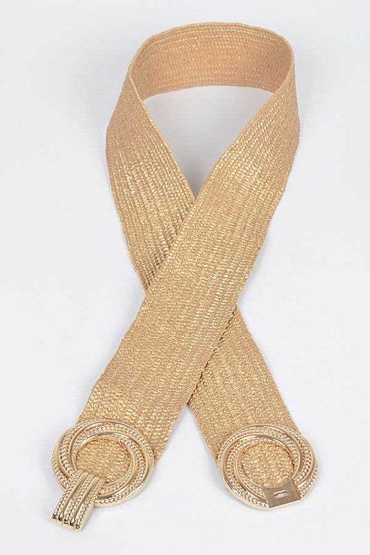Metallic Faux Straw Elastic Belt - Shop Style & More | Fresh Looks, Everyday Deals & Free Shipping