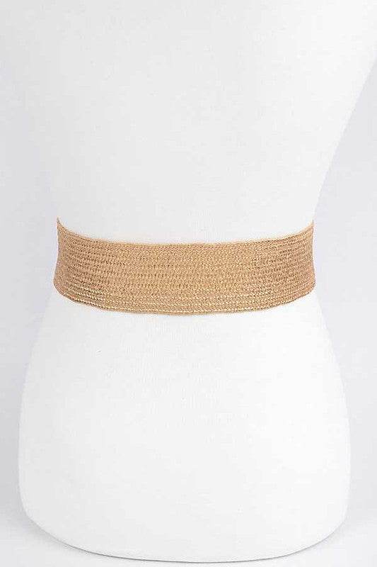 Metallic Faux Straw Elastic Belt - Shop Style & More | Fresh Looks, Everyday Deals & Free Shipping