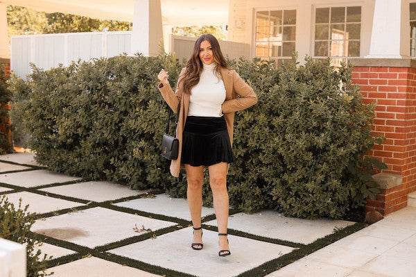 The Aurora Velvet Skort - Shop Style & More | Fresh Looks, Everyday Deals & Free Shipping