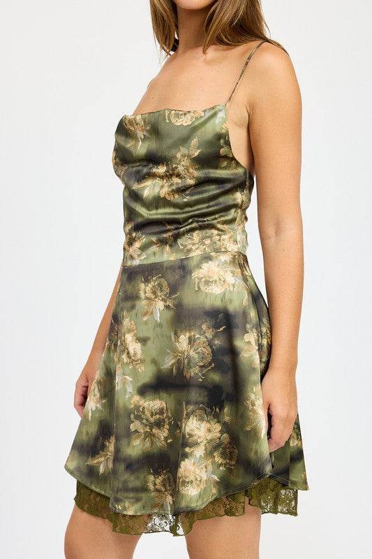 COWL NECK MINI DRESS WITH BACK TIE - Shop Style & More | Fresh Looks, Everyday Deals & Free Shipping