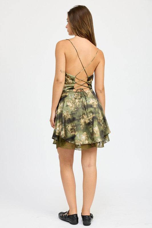 COWL NECK MINI DRESS WITH BACK TIE - Shop Style & More | Fresh Looks, Everyday Deals & Free Shipping