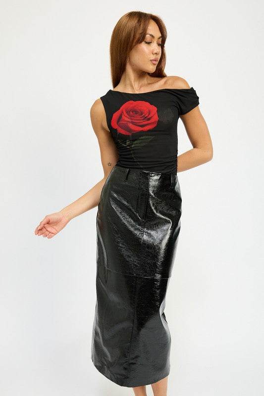 FITTED PENCIL SKIRT WITH SLIT - Shop Style & More | Fresh Looks, Everyday Deals & Free Shipping