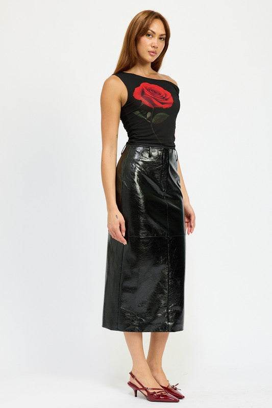FITTED PENCIL SKIRT WITH SLIT - Shop Style & More | Fresh Looks, Everyday Deals & Free Shipping
