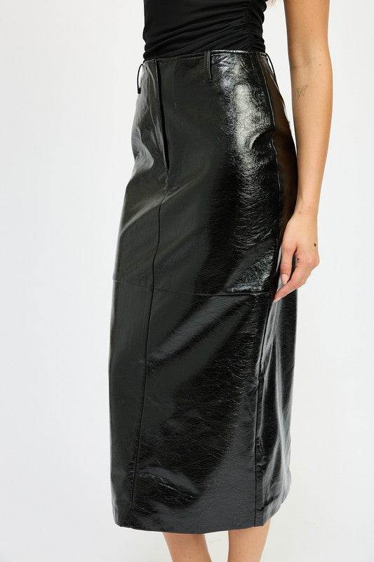 FITTED PENCIL SKIRT WITH SLIT - Shop Style & More | Fresh Looks, Everyday Deals & Free Shipping