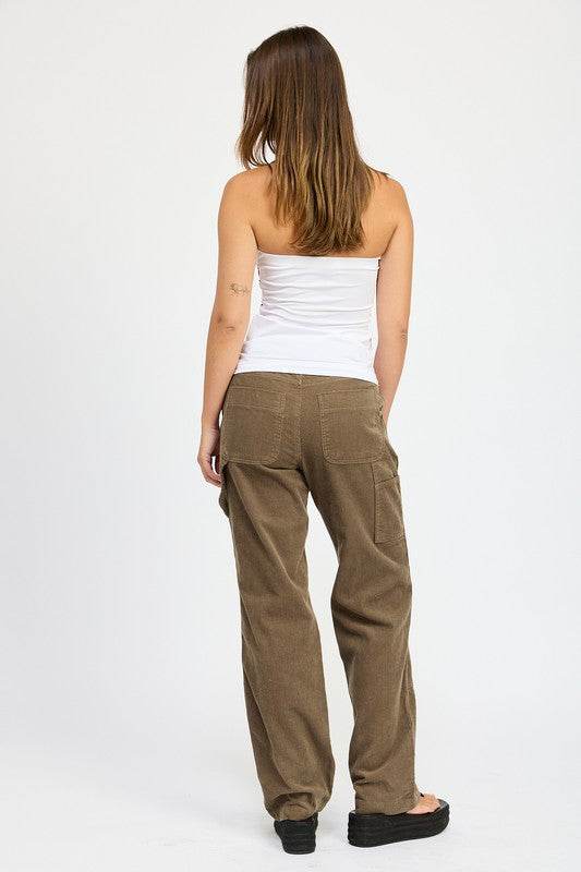 CORDUROY FULL PANTS WITH POCKETS - Shop Style & More | Fresh Looks, Everyday Deals & Free Shipping