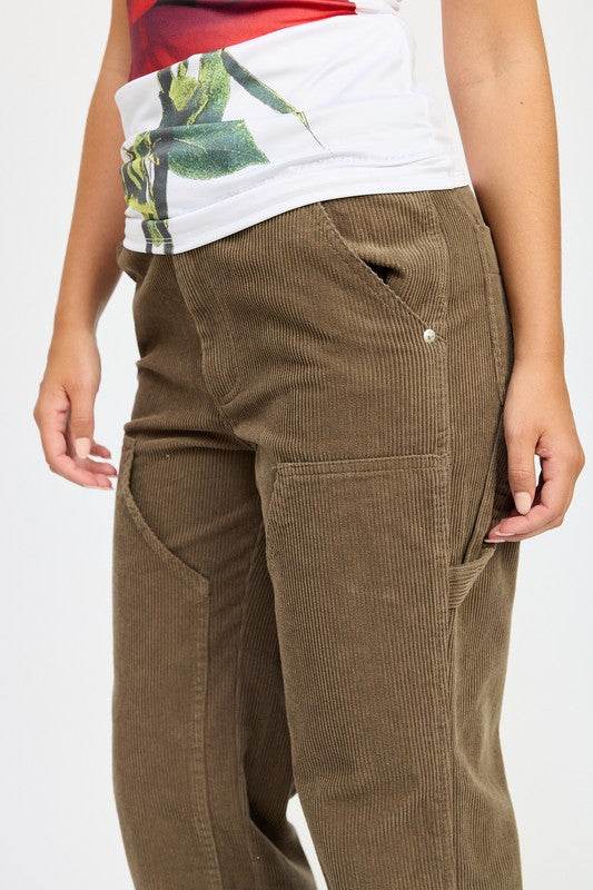 CORDUROY FULL PANTS WITH POCKETS - Shop Style & More | Fresh Looks, Everyday Deals & Free Shipping