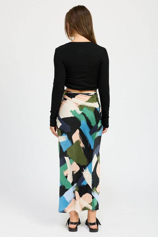 SIDE RUCHED MIDI SKIRT - Shop Style & More | Fresh Looks, Everyday Deals & Free Shipping