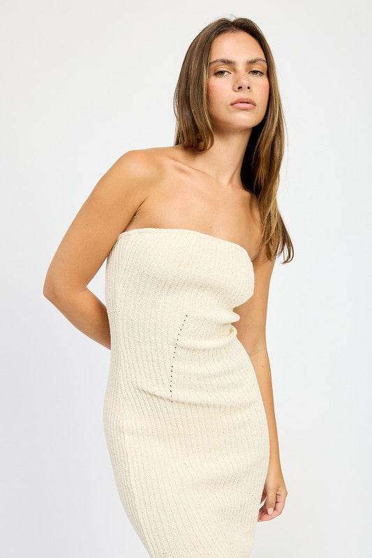 ASYMMETRICAL RIBBED MAXI TUBE DRESS - Shop Style & More | Fresh Looks, Everyday Deals & Free Shipping