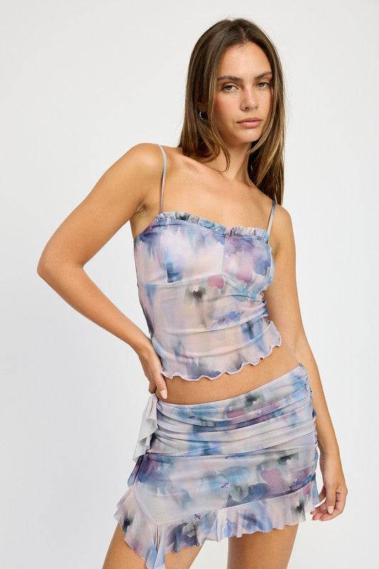 MESH RUFFLE MINI SKIRT - Shop Style & More | Fresh Looks, Everyday Deals & Free Shipping