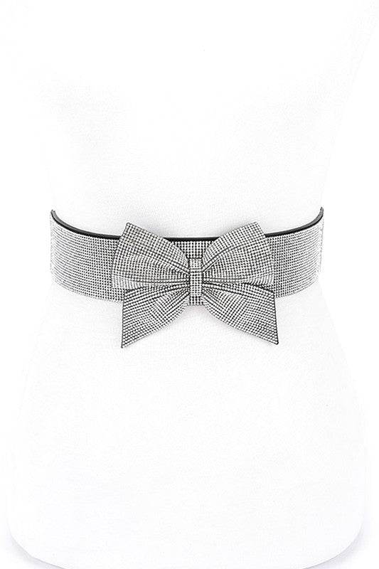 Rhinestone Bow Tie Elastic Fashion Belt - Shop Style & More | Fresh Looks, Everyday Deals & Free Shipping