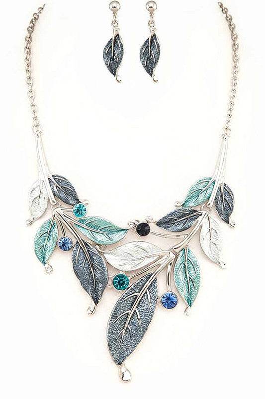 Metal Leaf Statement Necklace Set - Shop Style & More | Fresh Looks, Everyday Deals & Free Shipping