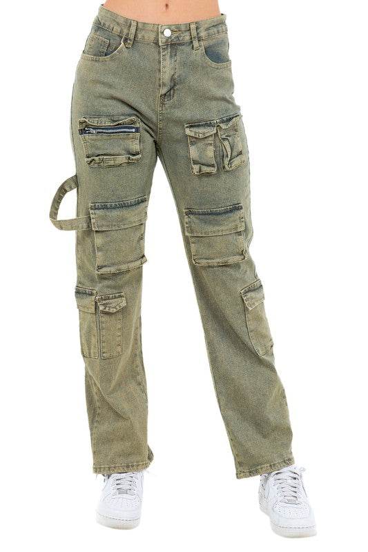 WOMEN FAHION CARGO STYLE DENIM PANTS - Shop Style & More | Fresh Looks, Everyday Deals & Free Shipping